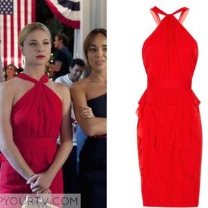 Jason Wu silk chiffon red ruffle dress
